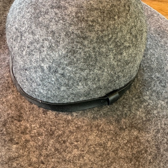 Halogen Wide Brim Felt Hat Wool Black Gray One Sized Pre Owned - Picture 4 of 5